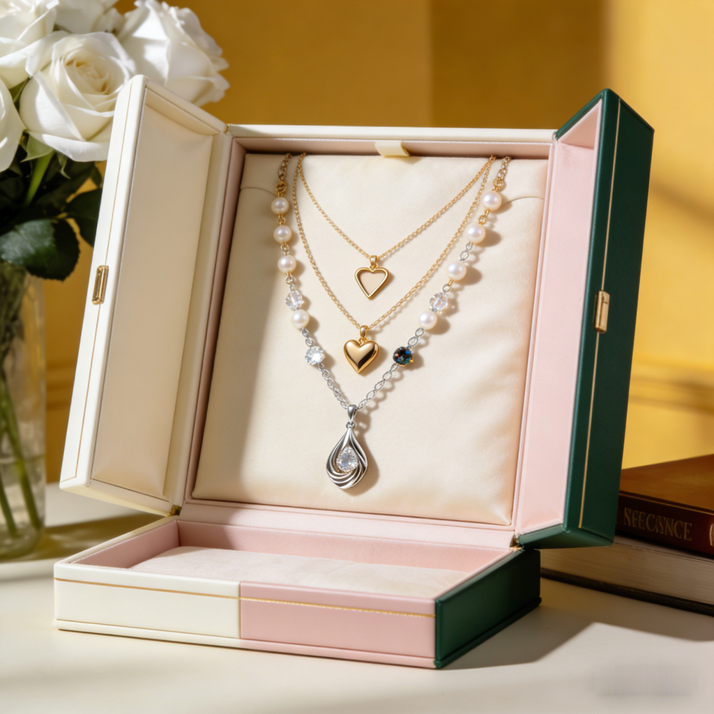 👑 "Triple Layer Mixed Heart & Pearl" – 3-Strand Design | Gold Heart, Pave Heart & Pearl | Statement Luxury 💎