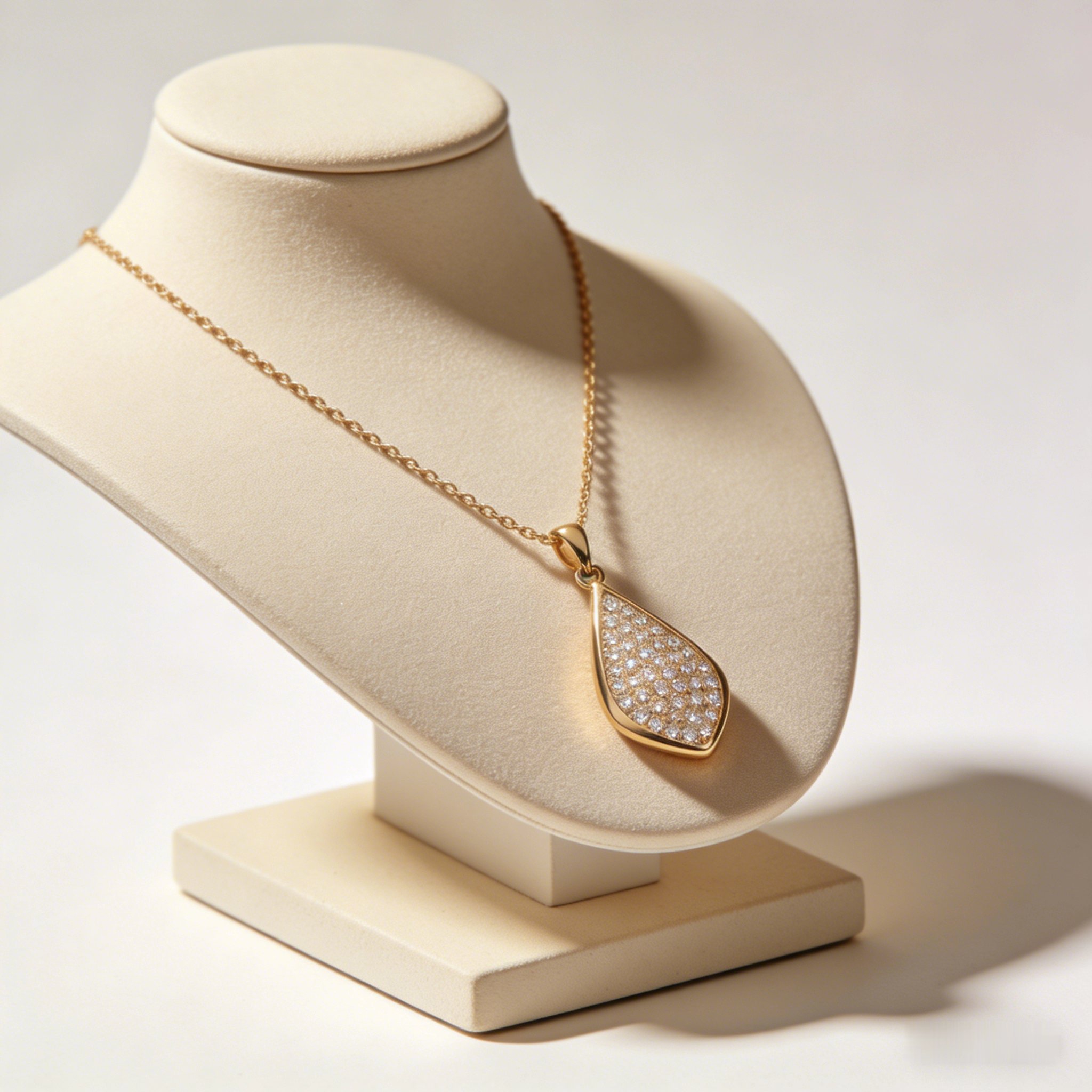 💎 "Full Pave Teardrop Gold Necklace" – Dainty Gold Chain | Teardrop Pendant Paved with Micro CZ | Sparkle for Evening 🌟