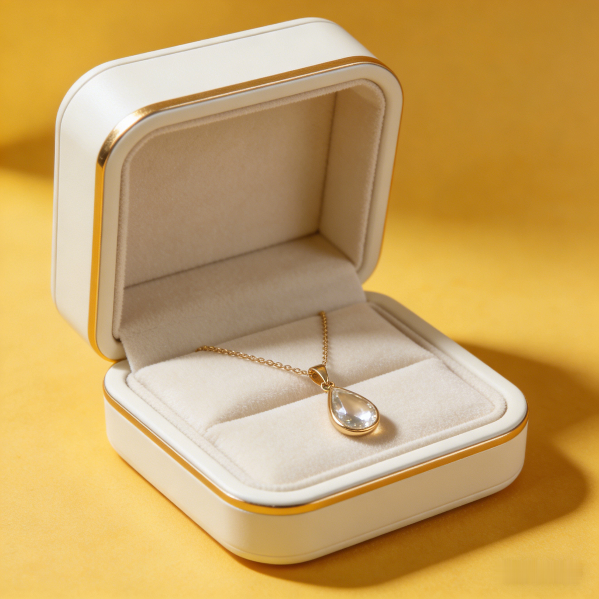 💧 "Solitaire Teardrop Crystal Necklace" – Delicate Chain | Single Clear Teardrop Crystal | Pure Elegance 🕊️