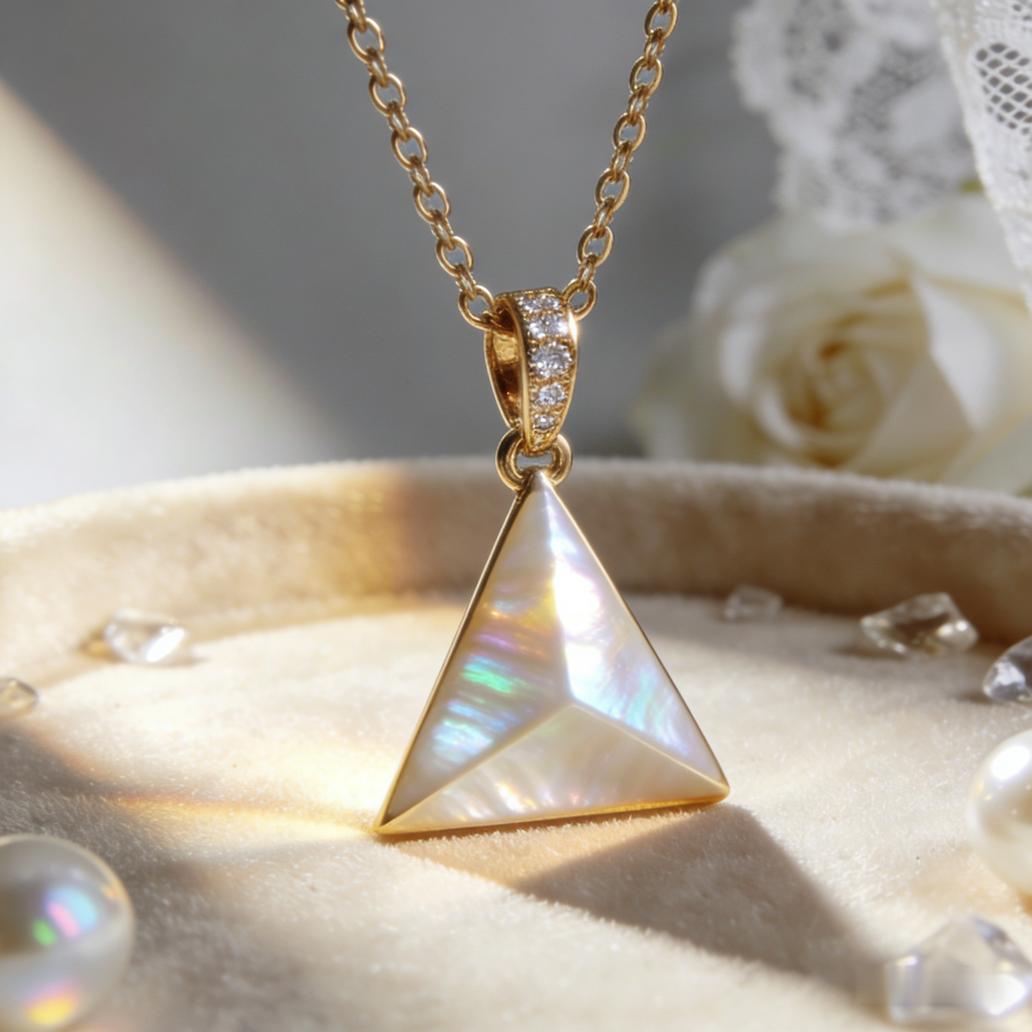 📐 "Minimalist Gold Pyramid Pendant" – Geometric Chic |  Modern Statements for Her ✨
