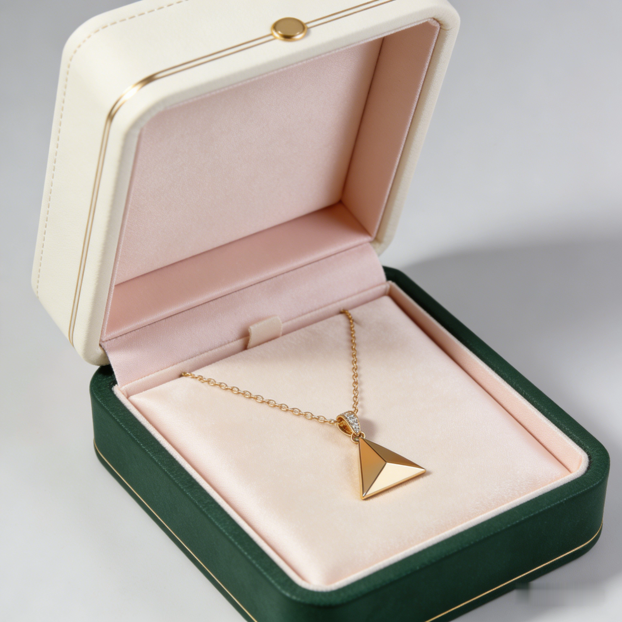 📐 "Minimalist Gold Pyramid Pendant" – Geometric Chic |  Modern Statements for Her ✨
